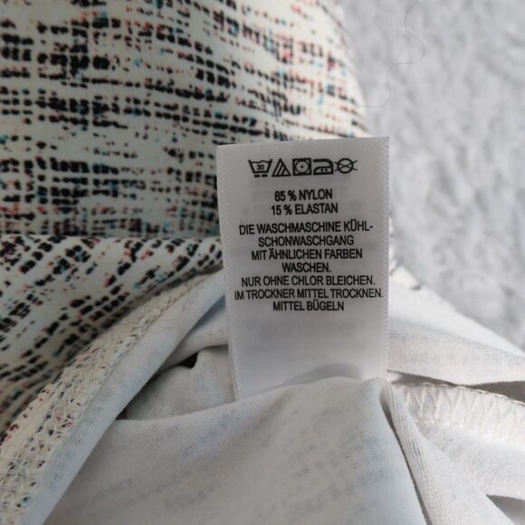 Cynthia Rowley Mini Skirt Womens XL Ivory Multi Knit Stretchy Pull On Artsy Boho - Picture 11 of 11